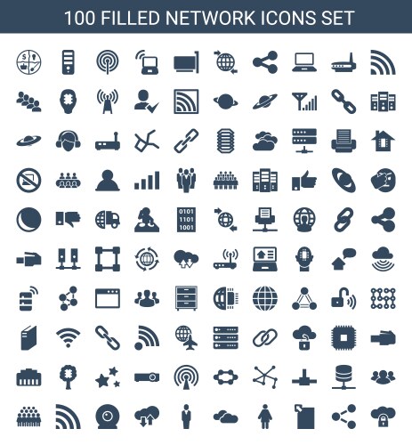 49 network icons Royalty Free Vector Image - VectorStock
