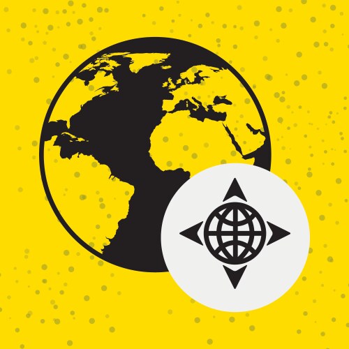 Global positioning system design Vector Image