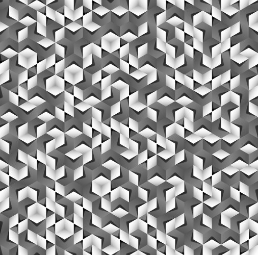 grayscale hexagonal seamless pattern vector image