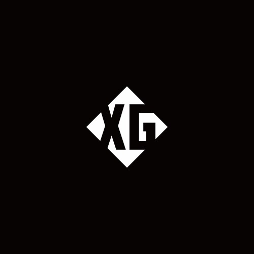Xg logo letters monogram with prisma shape design Vector Image