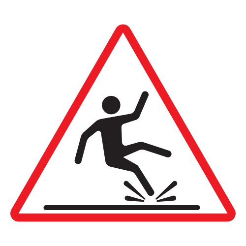 wet floor caution sign vector image