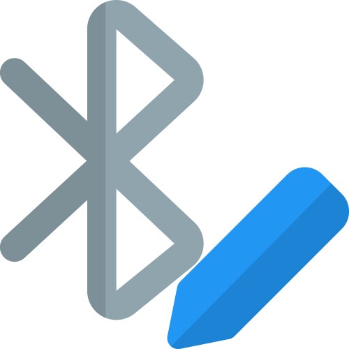 Editing the name in bluetooth option vector image
