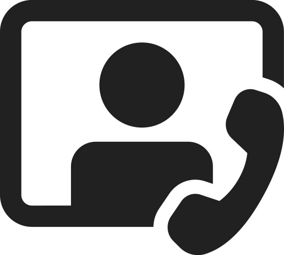 Video call sign conference online vector image