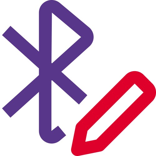 Editing the name in bluetooth option vector image