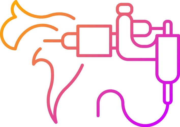 Tattoo and piercing salon gradient linear icons Vector Image