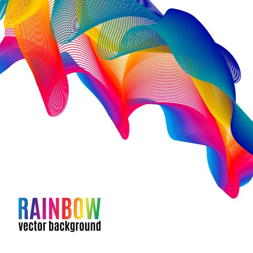 Rainbow lines background Royalty Free Vector Image