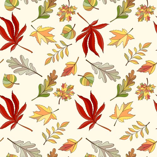 Autumn berries pattern Royalty Free Vector Image