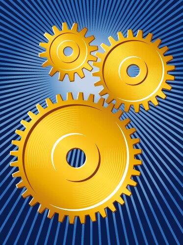 Meshed Gears Vector Image