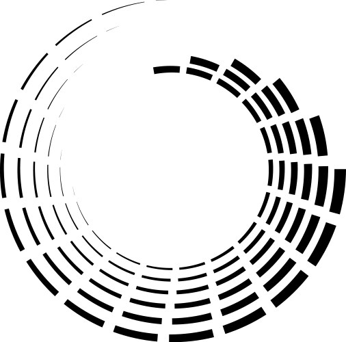 Rotating Segmented Circle - Vortex vector image