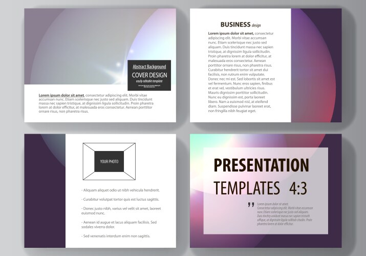 set of business templates for presentation slides vector image