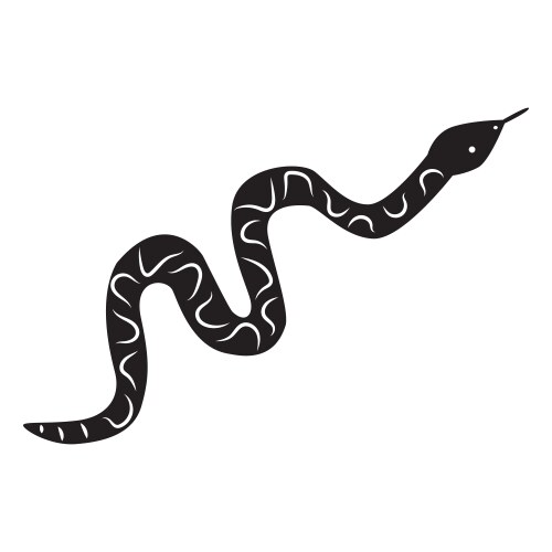 Simple snake silhouette vector image