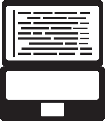 Laptop coding concept web developer programming vektorbild