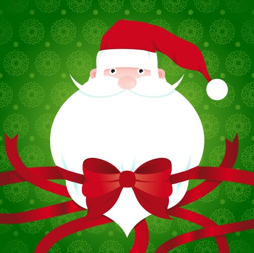 santa claus beard label vector