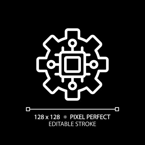 Stem in physics pixel perfect white linear icon Vector Image
