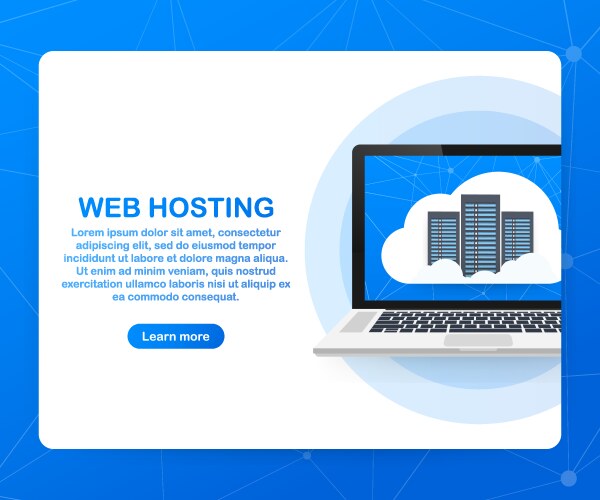 Web hosting concept with cloud computing icons vector image