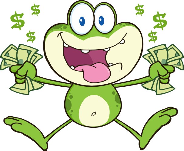 Frog cute animal sitting cartoon Royalty Free Vector Image