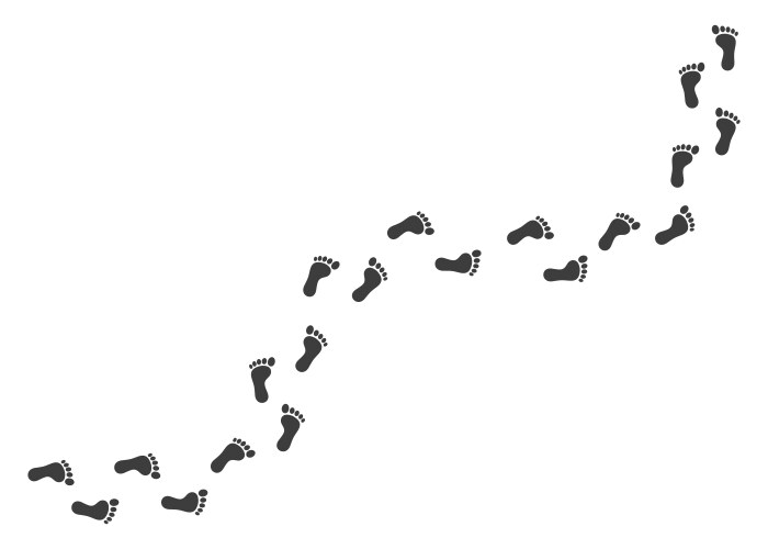 Footprint path images Royalty Free Vector Image