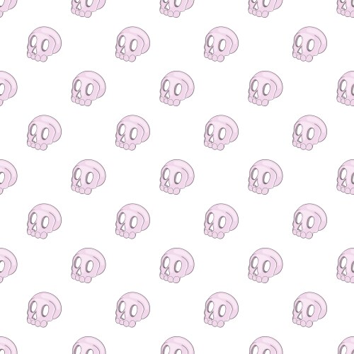 human skull pattern cartoon style vector