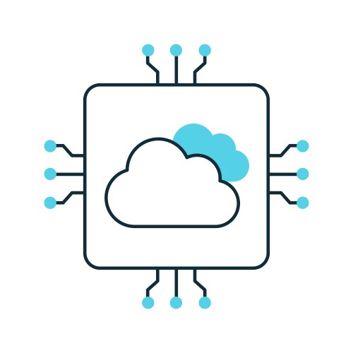 Ai cloud computing automation platform icon vector image