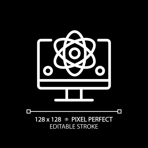 Computer science and stem pixel perfect white vector image