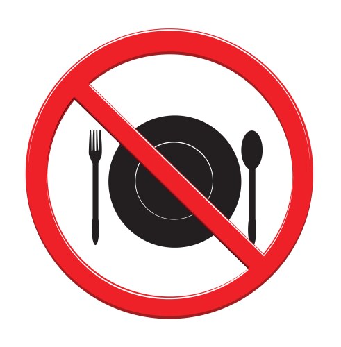 do not eat sign icon vector image