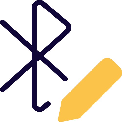 Editing the name in bluetooth option vector image