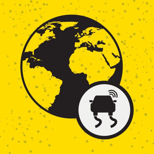 Global positioning system design Vector Image