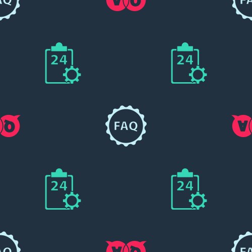 Set question and answer label with text faq vector image