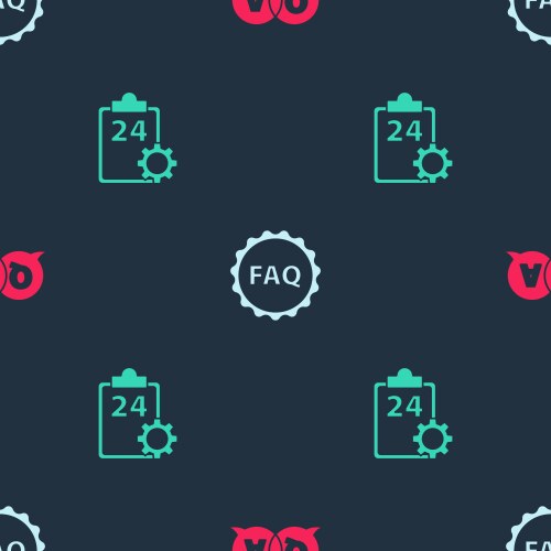 set question and answer label with text faq vector image