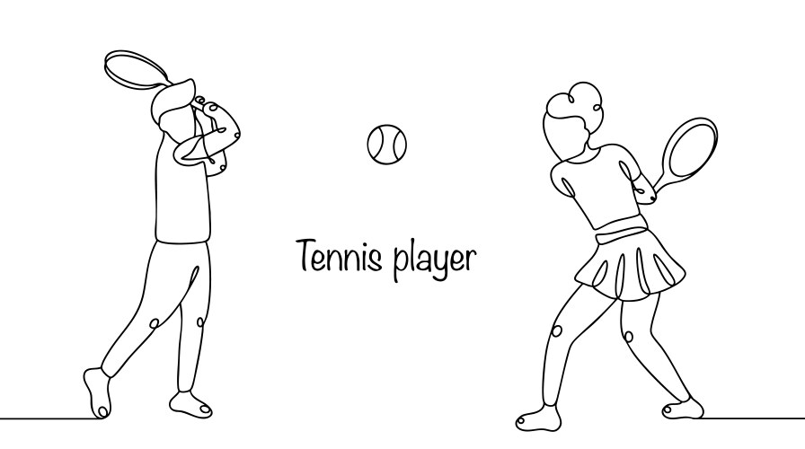 Tennis player Vector Image