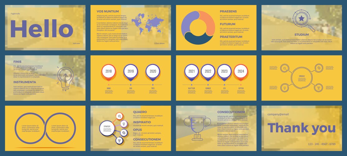 business template for corporate reports vector image