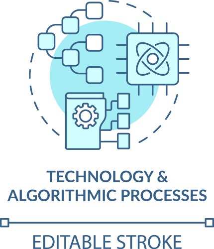 Technology and algorithmic processes turquoise vector image