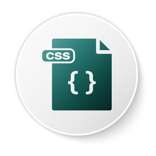 Green css file document download button icon vector image