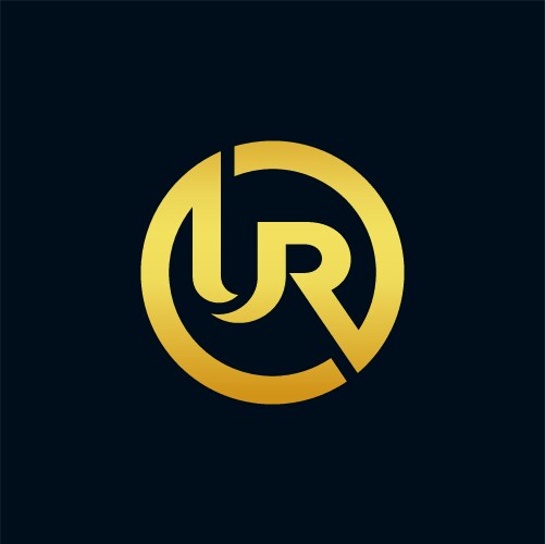 Letter u and r logo design Vector Image