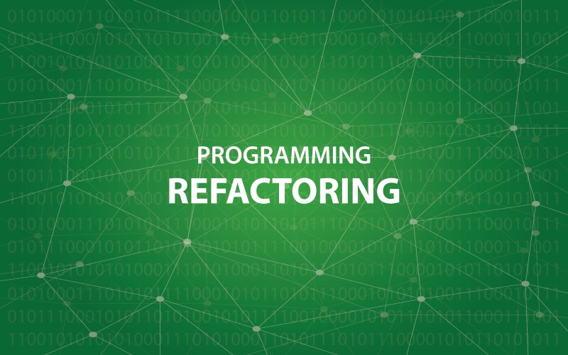 Programming refactoring concept white vector image