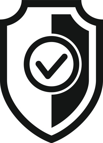 Shield threat icon simple hacker error vector image