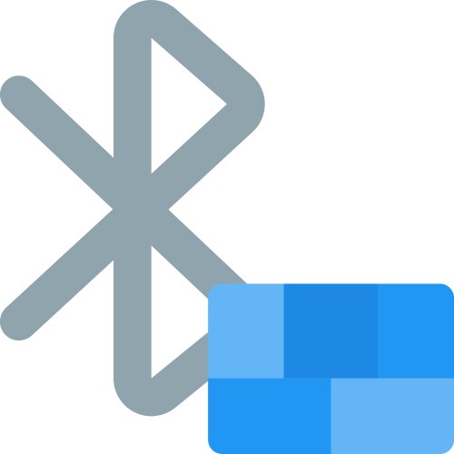 Security feature enabled in bluetooth device vector image