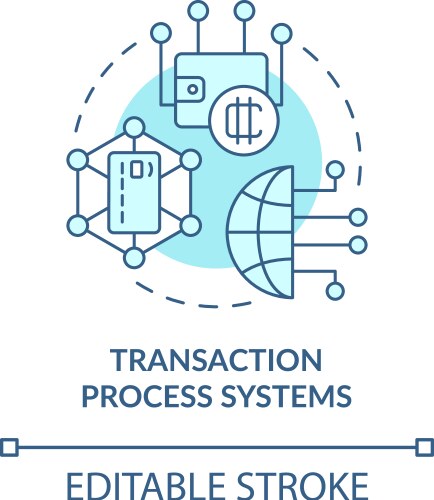 transaction process systems turquoise concept icon vector image