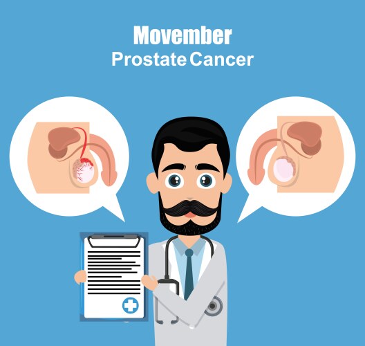 Movember prostate cancer vector image