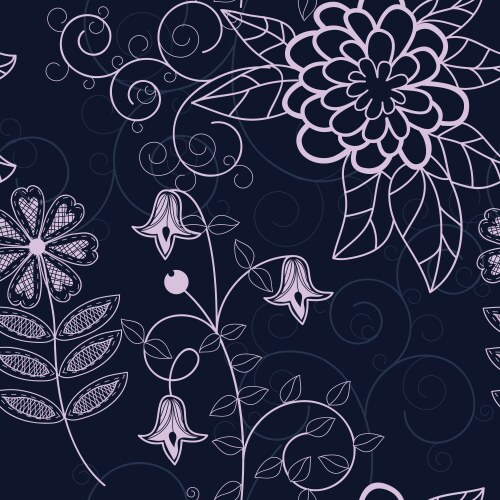 Floral seamless background Royalty Free Vector Image