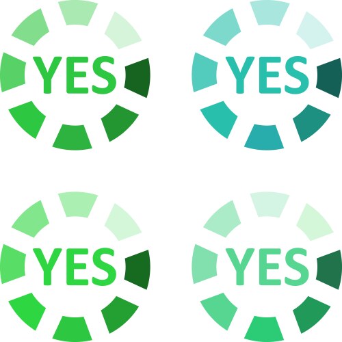 button for vote yes vector image