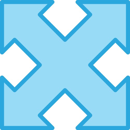 Expend icon Royalty Free Vector Image - VectorStock