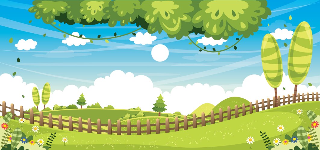 Outdoor park background template Royalty Free Vector Image