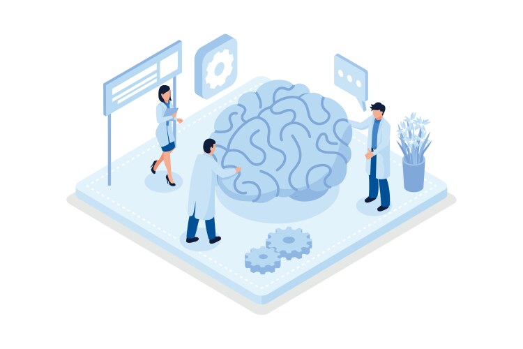 Artificial intelligence concept can use for web vector image
