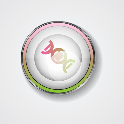 Dna icon symbol helix gene vector image