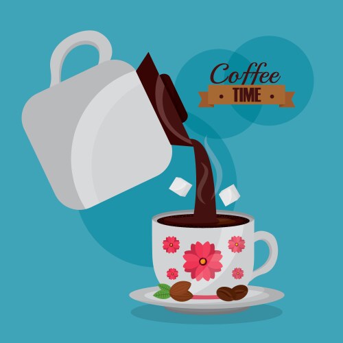 Coffee and tea time vector image