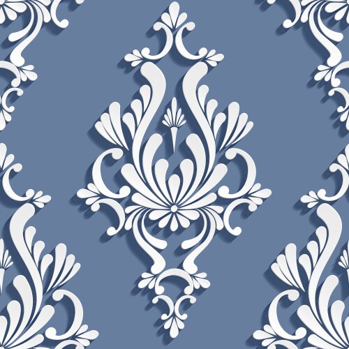 Vintage damask seamless pattern element Royalty Free Vector