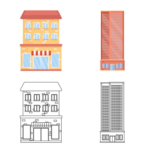 municipal and center icon vector image