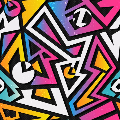 Rainbow triangle seamless pattern Royalty Free Vector Image