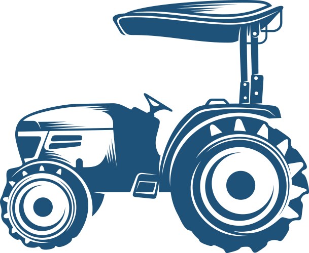 Tractor logo emblem design Royalty Free Vector Image